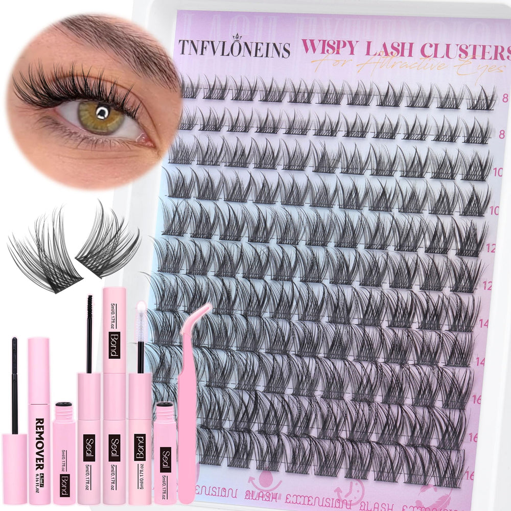 TNFVLONEINS all-in-1 lash clusters kit for at-home DIY lash extensions
