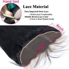 TNICE 13x4 lace frontal closure back view highlights balanced density.