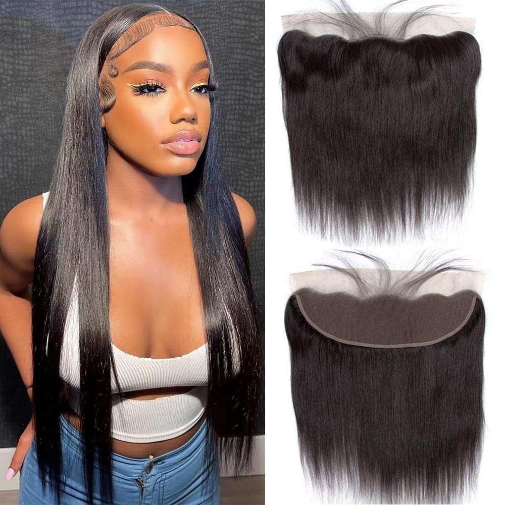 TNICE 13x4 lace frontal closure front view shows natural hairline and seamless blend.