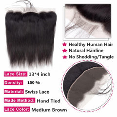 TNICE Brazilian straight lace frontal baby hair detail showcases natural edges.