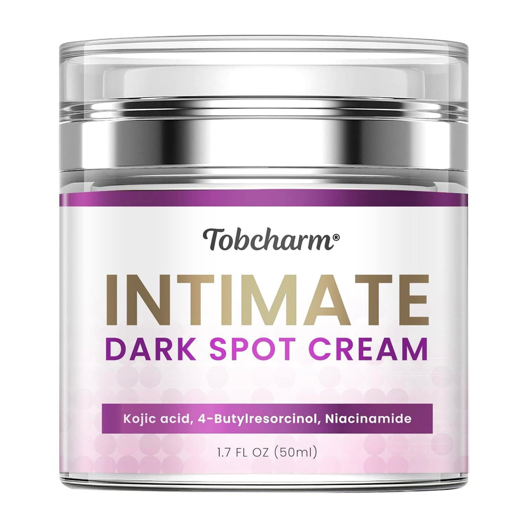 Tobcharm skin bleaching cream intimate area tube promotes even tone in sensitive regions.
