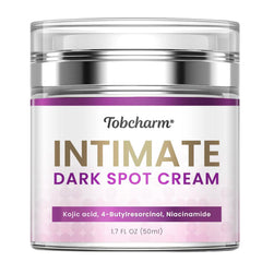 Tobcharm skin bleaching cream intimate area tube promotes even tone in sensitive regions.