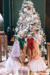 Tobeffect Christmas bows black long tails pair with elegant ensembles while staying in place.