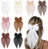 Tobeffect hair bow black close-up showing bold style and secure all-day grip.