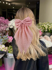 Tobeffect hair bow peach highlights warm tones for romantic looks and day-to-night wear.