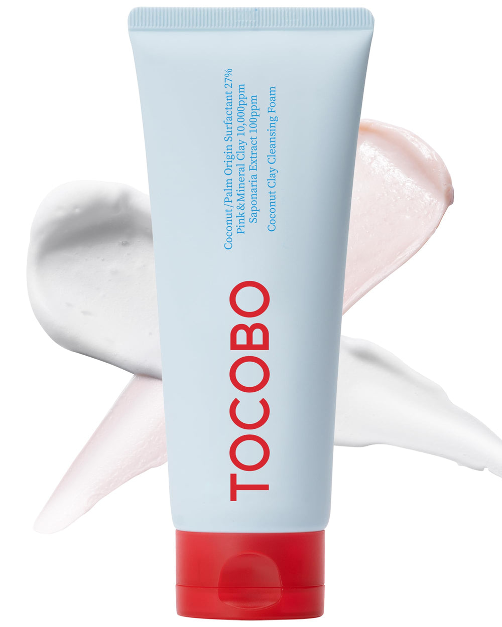 TOCOBO Coconut Clay Cleansing Foam packshot showing clean bottle for daily refreshing cleanse