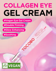 TOCOBO Eye Gel application shows gentle tapping motion for reducing puffiness and improving texture