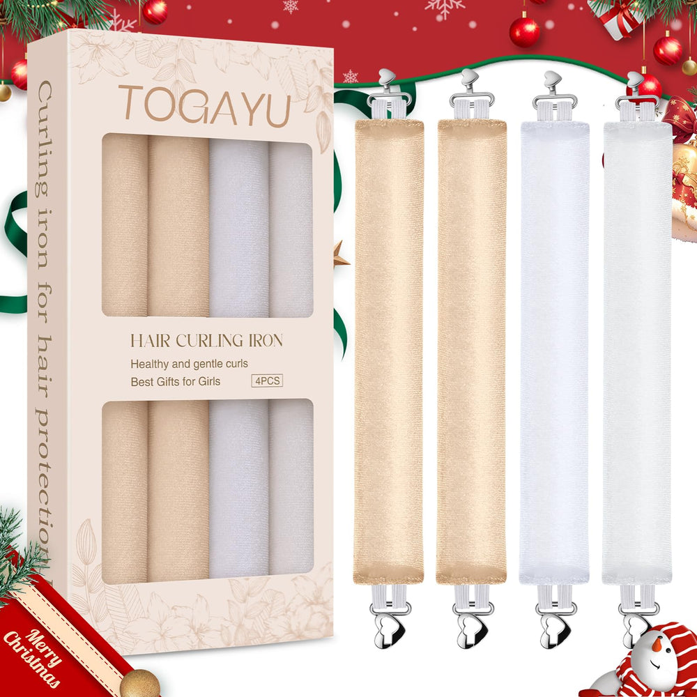 Togayu Heatless Curls packaging highlights an overnight styling kit for busy evenings.