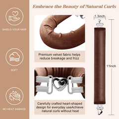 Togayu soft velvet hair rollers provide plush comfort for all-night wear.
