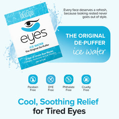 ToGoSpa Ice Water EYES under-eye pads close-up revealing soothing, nutrient-rich gel.