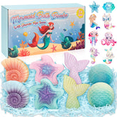 Toidgy Mermaid bath bombs packaging shows a ready-to-gift box for kids.