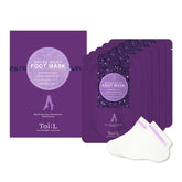 TOI:L foot mask box, premium packaging for convenient at-home foot care.