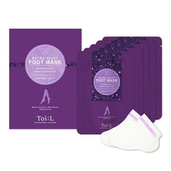 TOI:L foot mask box, premium packaging for convenient at-home foot care.