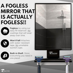 ToiletTree Fogless Shower Mirror features adjustable angle for comfortable viewing