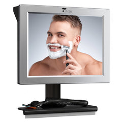 ToiletTree fogless shower mirror front view shows fog-free clarity for effortless grooming