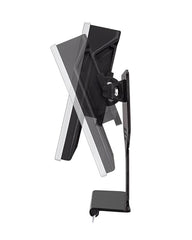ToiletTree fogless shower mirror side view highlights adjustable angle for comfortable use