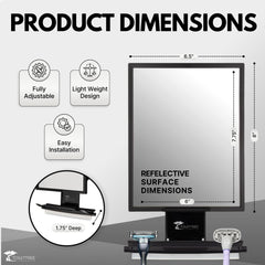 ToiletTree Fogless Shower Mirror includes a squeegee for a streak-free surface
