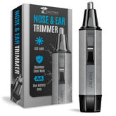 ToiletTree Nose Hair Trimmer with LED light in stainless steel for precise grooming