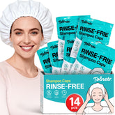 Tolnetr shampoo cap packaging demonstrates no-rinse convenience for caregivers