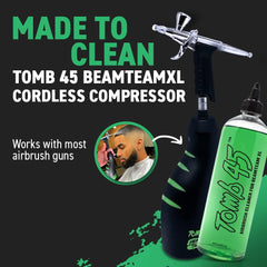 Tomb45 easy-application feature shows controlled fiber release for fuller look.