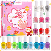 TOMICCA kids nail polish set with 18 bottles for vibrant, kid-safe play