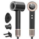 Tomler hair dryer front view shows ergonomic handle for comfortable styling.