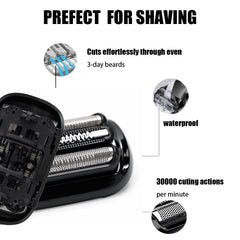 Tomorrow will be better stainless-steel-mesh-design close-up highlights skin-friendly, comfortable shaving performance