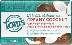 Tom's of Maine creamy coconut bar closeup lather highlights fragrance