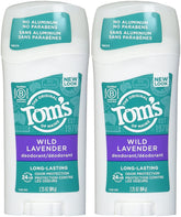 Tom's of Maine lavender deodorant stick front view with natural lavender scent