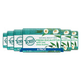 Tom's of Maine moisturizing bar Fresh Eucalyptus six-pack for a gentle cleanse and refreshing scent.