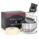 Tonhawness shaving brush with soft nylon bristle for smooth daily shaves