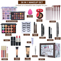TooAemiS all-in-one makeup kit palette close-up highlighting versatile eyeshadows
