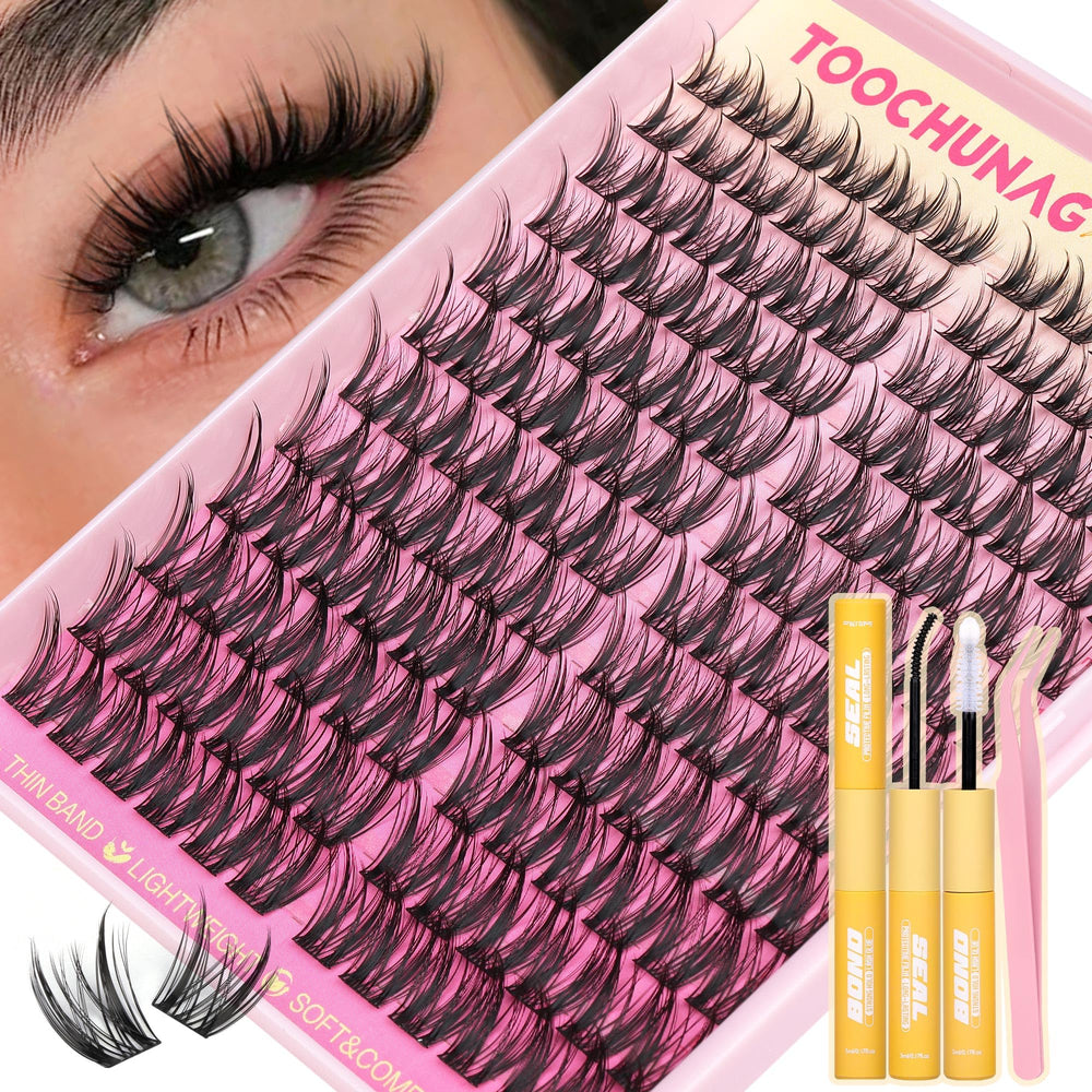 TOOCHUNAG Wispy Lash Clusters Kit overview image for beginner-friendly lash upgrades