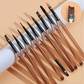 Tootoote 9pcs nail art brushes set with diverse tools for DIY manicures