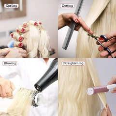 TopDirect mannequin head 24-inch blonde real-hair length for extended styling options.