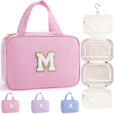 TOPEAST travel hanging toiletry bag front view highlights compact design and ample storage.