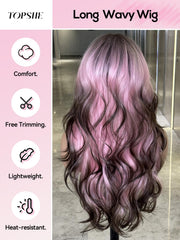topshe heat-resistant synthetic wig up to 300°F supports curling and straightening