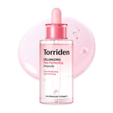 Torriden CELLMAZING ampoule bottle close-up highlighting pore-refining hydration
