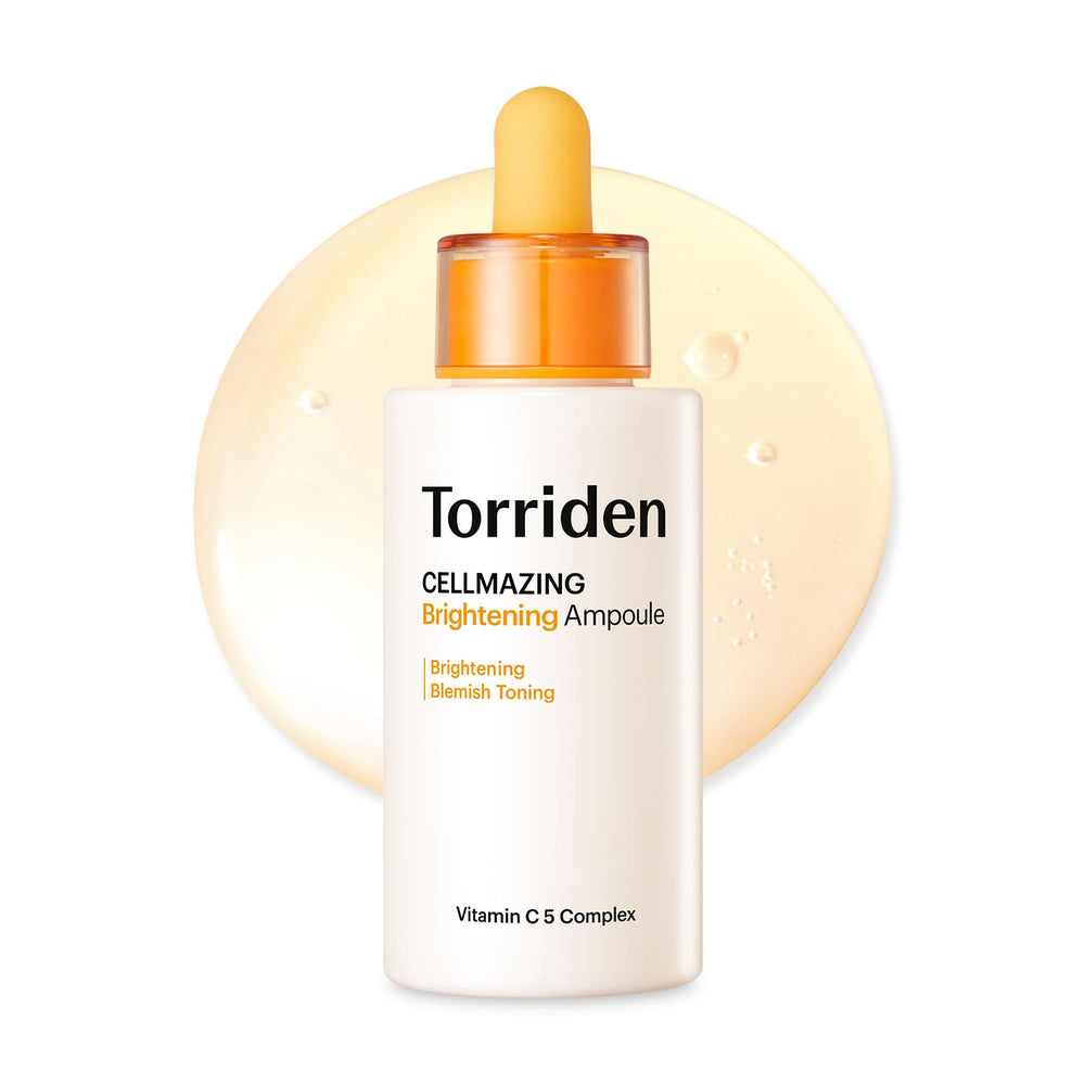 Torriden CELLMAZING Vita C Ampoule bottle closeup for soothing hydration.