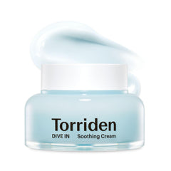 Torriden Dive In bottle shows hydrating cream for sensitive skin.
