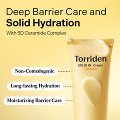 Torriden SOLID IN Ceramide Cream texture swirl shows silky moisture