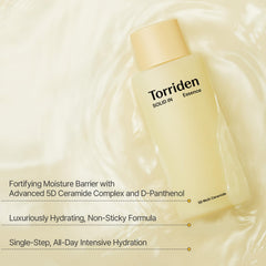 Torriden SOLID IN Ceramide Essence pump dispensing hand-use example.