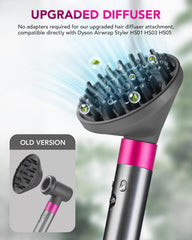 Tosage Dyson Airwrap compatibility image shows HS01/HS03/HS05 fit for effortless setup