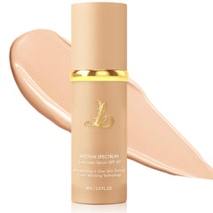 TOSOUATOP 4in1 foundation SPF 50 full-coverage swatch demonstrating flawless skin tone.