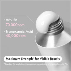TOSOWOONG Arbutin 7% cream spread texture enabling smooth, even application.