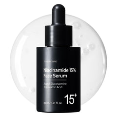 TOSOWOONG Niacinamide 15% serum bottle shows sleek pore-minimizing packaging