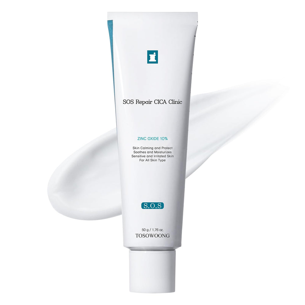 TOSOWOONG SOS Repair Zinc Cream 50g jar — barrier protection and skin repair.