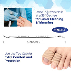 TOTCLEAR ingrown toenail removal kit with all components for simple routines