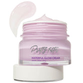Touch in Sol hydrating gel-cream bottle delivering light, cooling hydration for all-day comfort.
