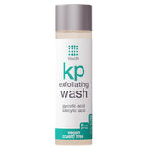 TOUCH KP Exfoliating Body Wash bottle showing KP-focused exfoliation benefits.